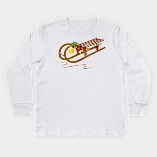 Christmas sleigh Kids Long Sleeve T-Shirt